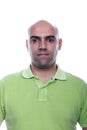 Casual man portrait with green polo shirt Royalty Free Stock Photo
