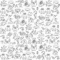 Casual objects seamless pattern Royalty Free Stock Photo