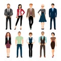 Casual office people icons set Royalty Free Stock Photo