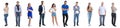 Casual people full length portraits Royalty Free Stock Photo