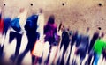 Casual People Rush Hour Walking Commuting City Concept Royalty Free Stock Photo