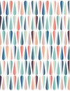 Casual and playful waterdrop pattern in bright playful tones vector seamless tile