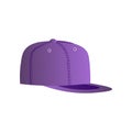 Casual purple baseball cap isolated on white background