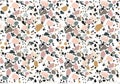 Beautiful seamless terrazzo like vector tile