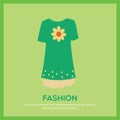 casual shift dress. Vector illustration decorative design