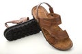 casual shoes, men`s leather sandals Royalty Free Stock Photo