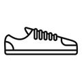 Casual sneaker icon outline vector. Sport shoe Royalty Free Stock Photo