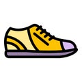 Casual sneakers icon color outline vector