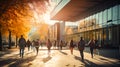 Students Walking to Class in Vibrant University Life a Diverse Academic Environment, Generative Ai Royalty Free Stock Photo