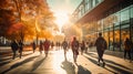 Students Walking to Class in Vibrant University Life a Diverse Academic Environment, Generative Ai Royalty Free Stock Photo