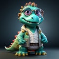 Casual Stylized Cartoon Diplodocus 3d Game Character Design