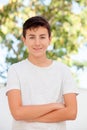 Casual Thirteen year old teenage boy Royalty Free Stock Photo