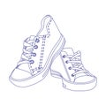 Casual urban shoes icon, flat design