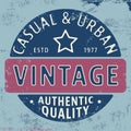 Casual urban vintage stamp