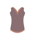 Casual Warm Female Sleeveless Vest of Brown Color