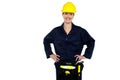 Casual woman construction worker portrait Royalty Free Stock Photo