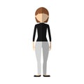 casual woman formal cloth icon