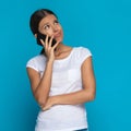 Casual woman having enough of the nonsense she is hearing