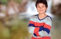 Casual young boy with arms crossed Royalty Free Stock Photo