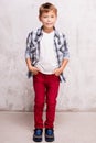 Casual young boy posing. Royalty Free Stock Photo