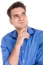 Casual young man making a funny face Royalty Free Stock Photo