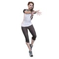 Urban Fantasy Caucasian Woman in Contemporary Casual Clothing, 3D Rendering, 3D Illustration