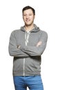 Casually dressed man smiling Royalty Free Stock Photo