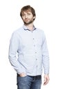 Casually dressed man smiling Royalty Free Stock Photo