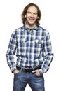 Casually dressed man smiling Royalty Free Stock Photo