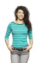 Casually dressed young woman smiling Royalty Free Stock Photo