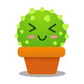 Cactus hand drawn cartoon art illustration Premium Vector