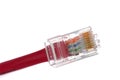 Cat 5 cable end Royalty Free Stock Photo