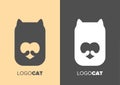 Cat abstract vector logo template. Pet logo design. Vector template. Creative symbol Logo inspiration.