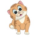 Cat adorable and funny cartoon vector illustration Royalty Free Stock Photo