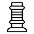 Cat amusement scratcher pillar icon outline vector. Kitten clawing tower