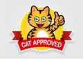 Cat Approved Seal / Sticker Royalty Free Stock Photo