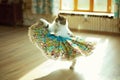 Cat as turkish dancer sultan in cerimonial dress Generative AI Royalty Free Stock Photo