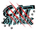 Cat attack Royalty Free Stock Photo