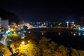 Cat Ba, Vietnam - January 18, 2018: Night view on Halong Bay