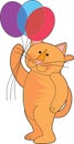 Cat with balloons Royalty Free Stock Photo