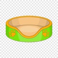 Cat basket bed icon, cartoon style Royalty Free Stock Photo