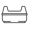 Cat basket icon, outline style Royalty Free Stock Photo