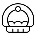 Cat basket icon outline vector. Hosue pet Royalty Free Stock Photo