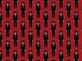 Cat in the black suit with a red tie pattern background