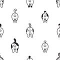 Cat Breed Ball of cat Seamless Pattern kitten isolated wallpaper background white