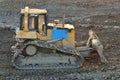 Cat bulldozer on site