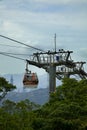 Taipei, suburbs, attractions, cats empty cable car, cable car Royalty Free Stock Photo