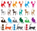 Cats cartoon outline