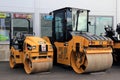 Cat CB22B and CB44B Paving Equipment on Asphalt Yard