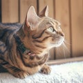 Cat charisma Arrogant tabby cat, a lovely indoor family member